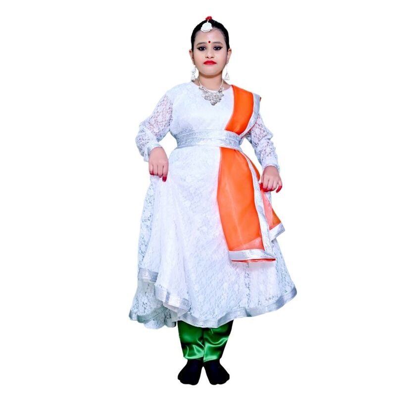 Tiranga Colour Anarkali Fancy Dress Costume