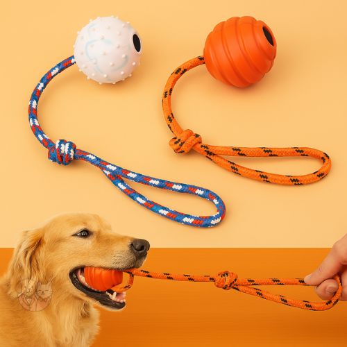 Tug Ball on Solid Rope โ Durable Play Toy for Small & Medium Dogs Tug Ball on Solid Rope โ Durable Play Toy for Small & Medium Dogs