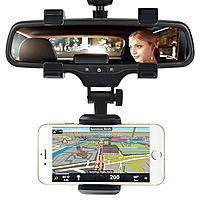 UNIVERSAL CAR REAR VIEW MIRROR MOUNT HOLDER 360 DEGREE ROTATION