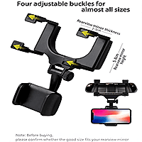 UNIVERSAL CAR REAR VIEW MIRROR MOUNT HOLDER 360 DEGREE ROTATION