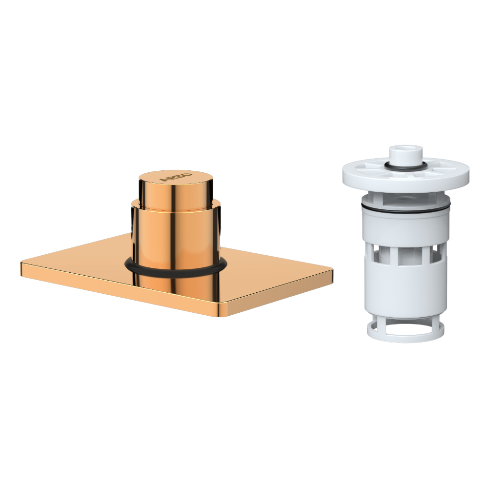Exposed Part Kit Of Forged Metropole WC Flush Valve With Fitting Sleeve With Operating Lever, Wall Flange & Cartridge