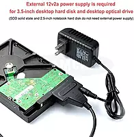 USB 3.0 to SATA HDD Cable Adapter with Power USB to SATA Converter