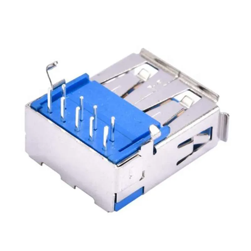 USB 3.0 Type A Female 9 pin Right Angle PCB Mount Connector