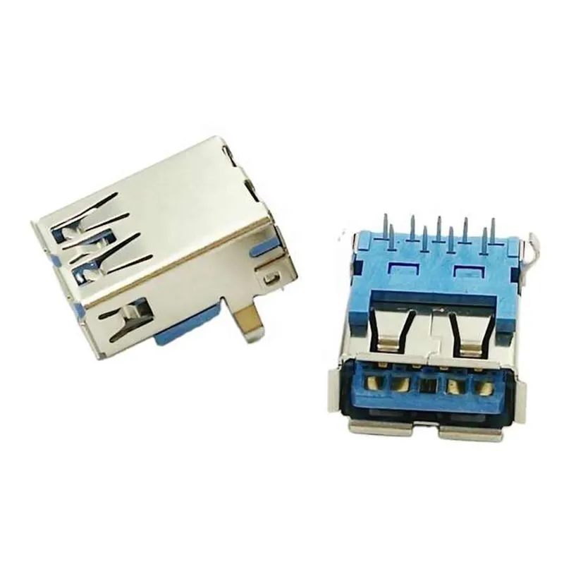 USB 3.0 Type A Female 9 pin Right Angle PCB Mount Connector
