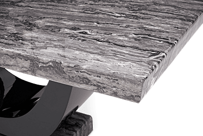 Vikinterio Modern U Shape Six Seater Marble Dining Table Set Vikinterio Modern U Shape Six Seater Marble Dining Table Set