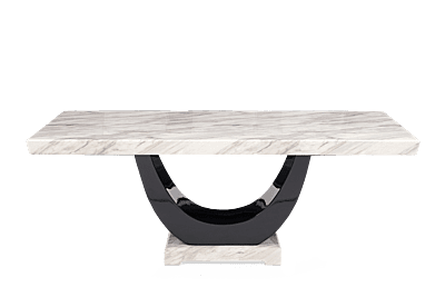 Vikinterio Modern U Shape Six Seater Marble Dining Table Set Vikinterio Modern U Shape Six Seater Marble Dining Table Set
