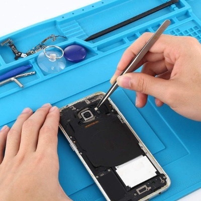 3D Straight Head Titanium Alloy Tweezers - Ultraprecise Curved Head for iPhone Motherboard Repair 3D Straight Head Titanium Alloy Tweezers - Ultraprecise Curved Head for iPhone Motherboard Repair