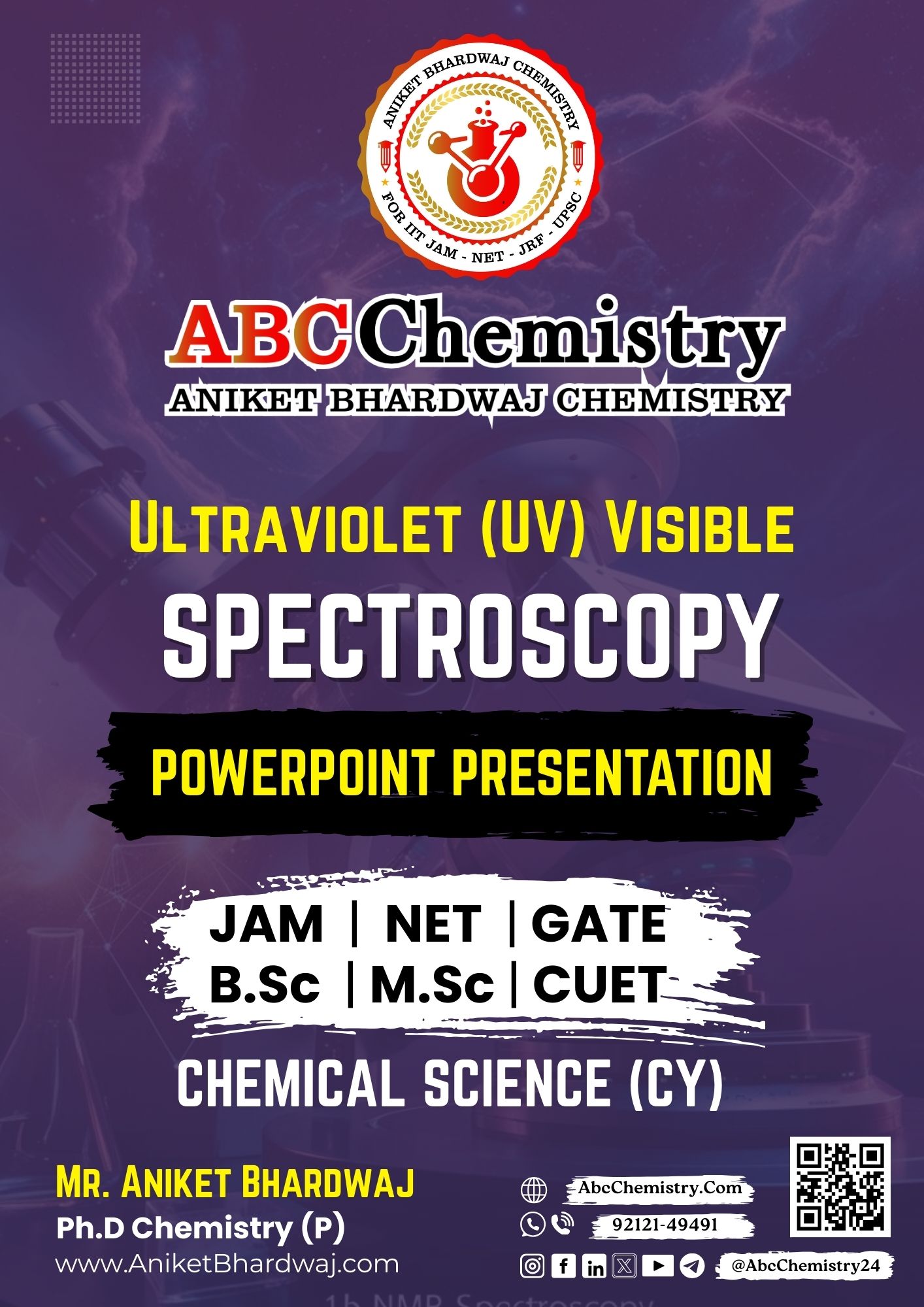 Ultraviolet (UV) Visible SpectroScopy Study Material