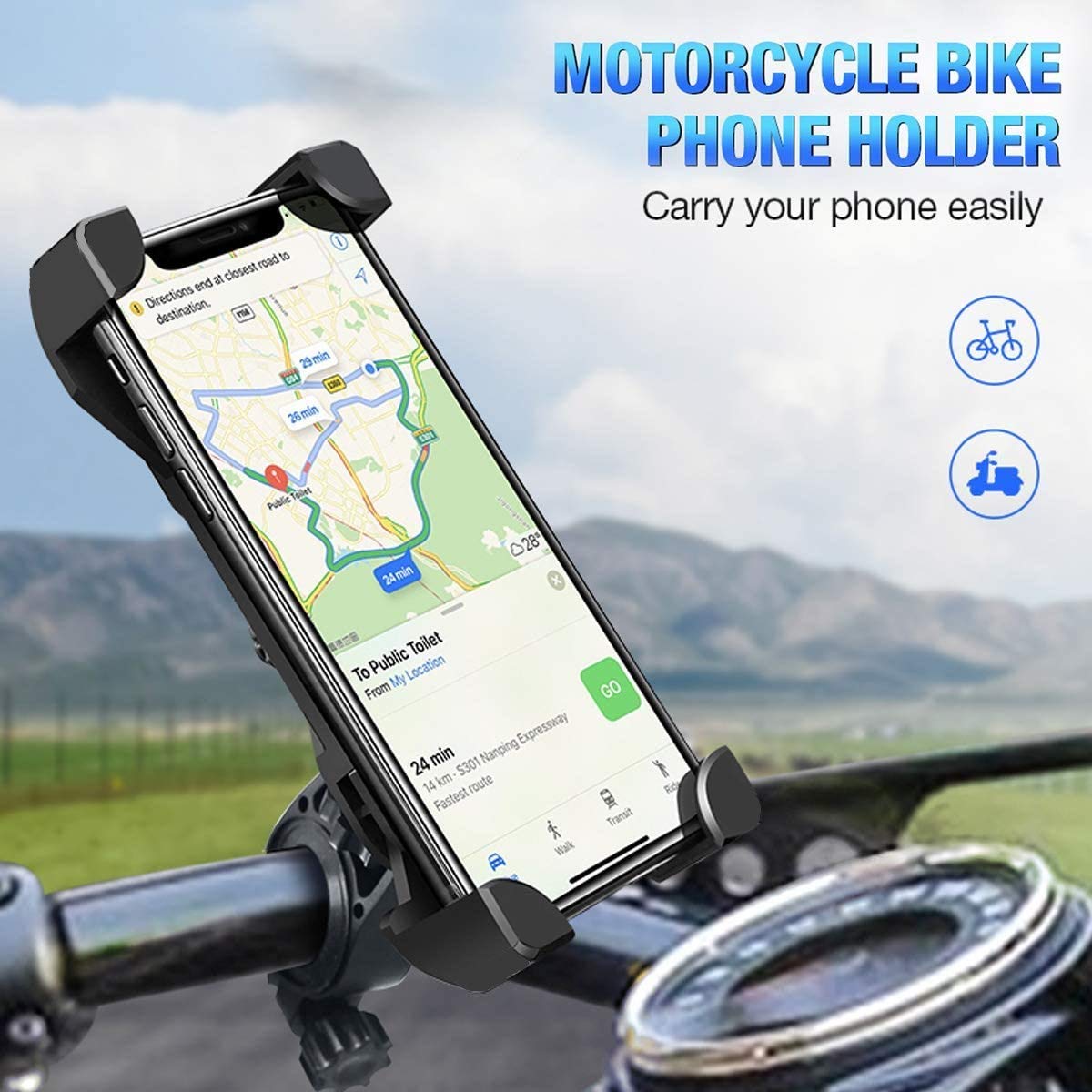 Universal Mobile Bike Holder All Mobile Attech Universal Mobile Bike Holder All Mobile Attech