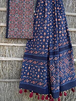 Ajrakh Printed Top-Dupatta Set-24
