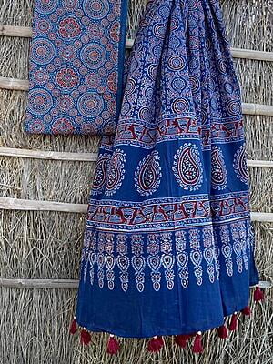 Ajrakh Printed Top-Dupatta Set-27