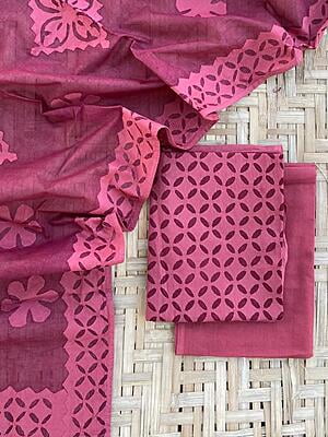 Applique Unstitched Suit With Applique Top Catalogue 2-21