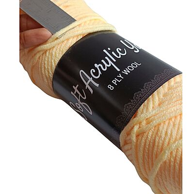Soft Acrylic Yarn 8 ply Fawn Yellow Soft Acrylic Yarn 8 ply Fawn Yellow