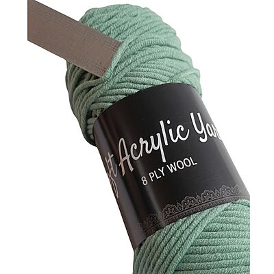 Soft Acrylic Yarn 8 ply Light Moss Green