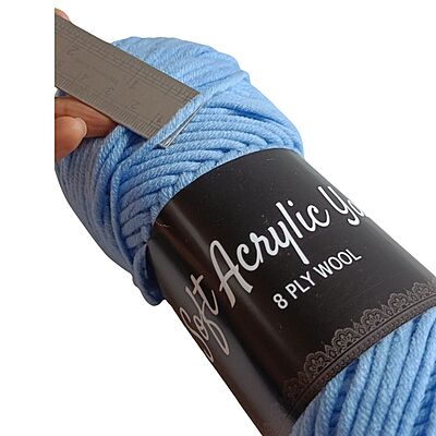 Soft Acrylic Yarn 8 ply Denim Blue