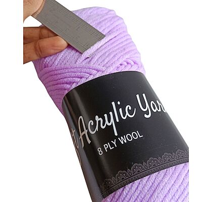 Soft Acrylic Yarn 8 ply Light Violet