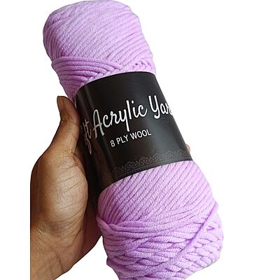Soft Acrylic Yarn 8 ply Light Violet