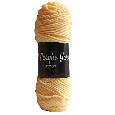 Soft Acrylic Yarn 8 ply Fawn Yellow Soft Acrylic Yarn 8 ply Fawn Yellow