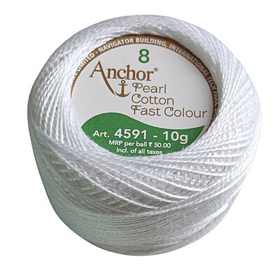 Anchor  Pearl Cotton  White