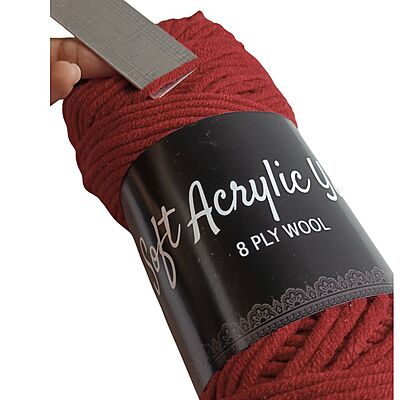 Soft Acrylic Yarn 8 ply Dark Burgundy Soft Acrylic Yarn 8 ply Dark Burgundy