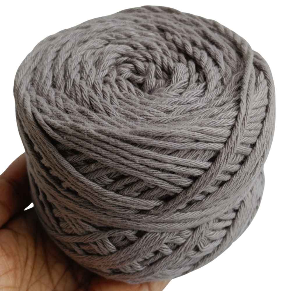 Cotton Yarn 8 Ply Dark Grey