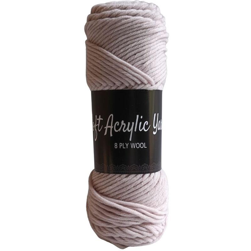 Soft Acrylic Yarn 8 ply Pink Grey Soft Acrylic Yarn 8 ply Pink Grey