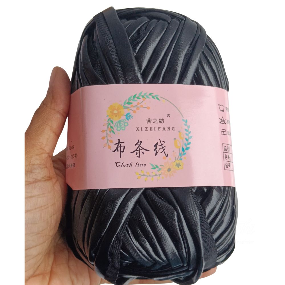 T-Shirt Yarn Metallic Black