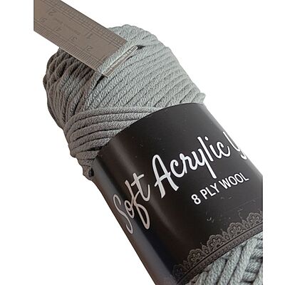 Soft Acrylic Yarn 8 ply Storm Grey Soft Acrylic Yarn 8 ply Storm Grey