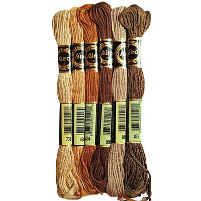 Airo Embroidery Thread Set Tan family