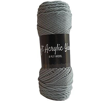 Soft Acrylic Yarn 8 ply Storm Grey Soft Acrylic Yarn 8 ply Storm Grey