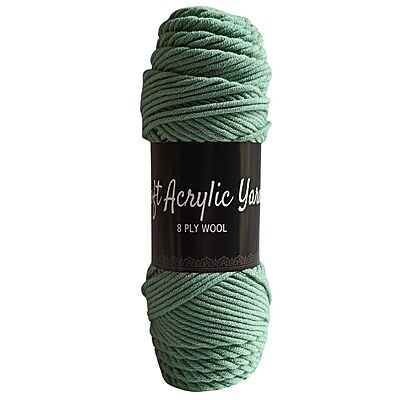 Soft Acrylic Yarn 8 ply Light Moss Green