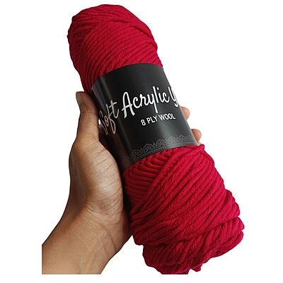 Soft Acrylic Yarn 8 ply Dark Burgundy Soft Acrylic Yarn 8 ply Dark Burgundy