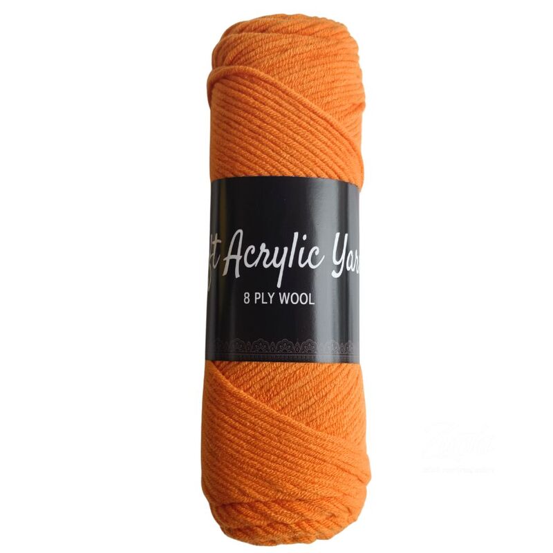 Soft Acrylic Yarn 8 ply Tangerine Orange Soft Acrylic Yarn 8 ply Tangerine Orange