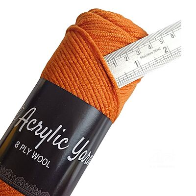 Soft Acrylic Yarn 8 ply Tangerine Orange Soft Acrylic Yarn 8 ply Tangerine Orange