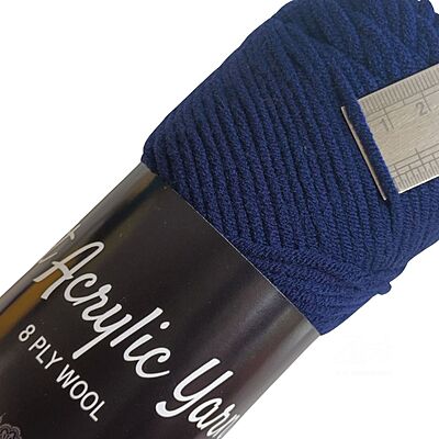 Soft Acrylic Yarn 8 ply Dark Royal Blue Soft Acrylic Yarn 8 ply Dark Royal Blue