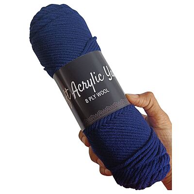Soft Acrylic Yarn 8 ply Dark Royal Blue Soft Acrylic Yarn 8 ply Dark Royal Blue