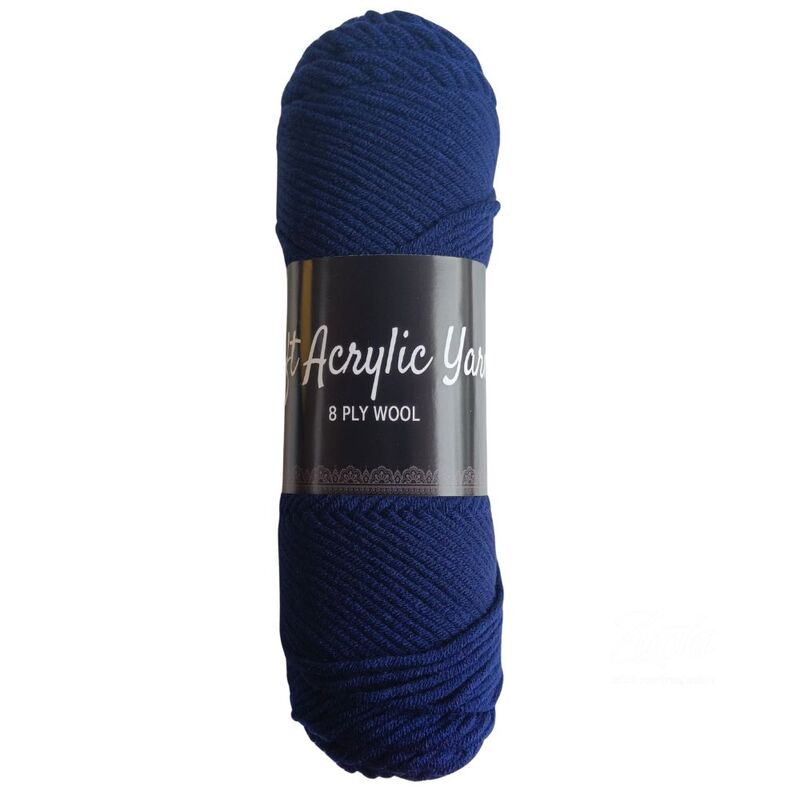 Soft Acrylic Yarn 8 ply Dark Royal Blue Soft Acrylic Yarn 8 ply Dark Royal Blue