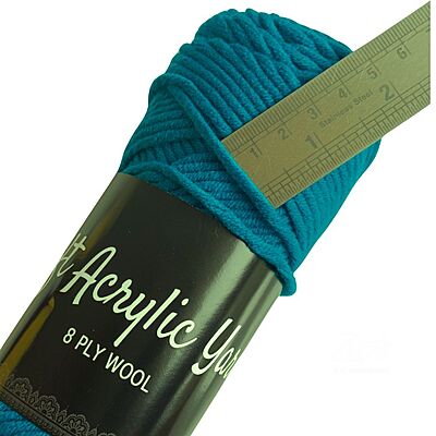 Soft Acrylic Yarn 8 ply Peacock Blue Soft Acrylic Yarn 8 ply Peacock Blue