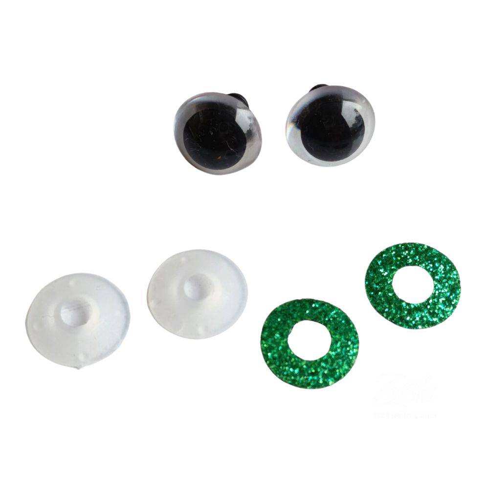 Safety Eyes Glitter- Green