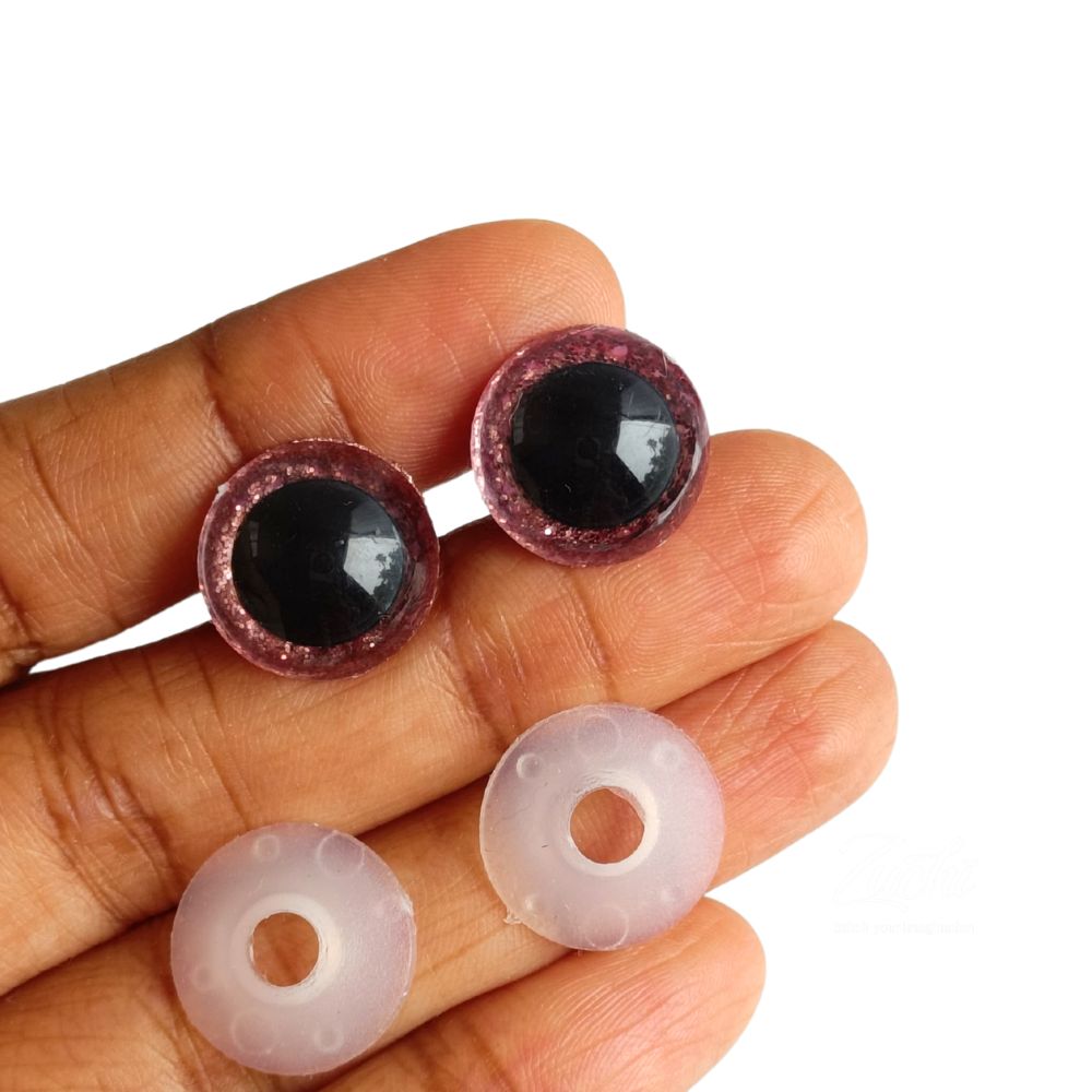 Safety Eyes Glitter- Lite Pink Safety Eyes Glitter- Lite Pink