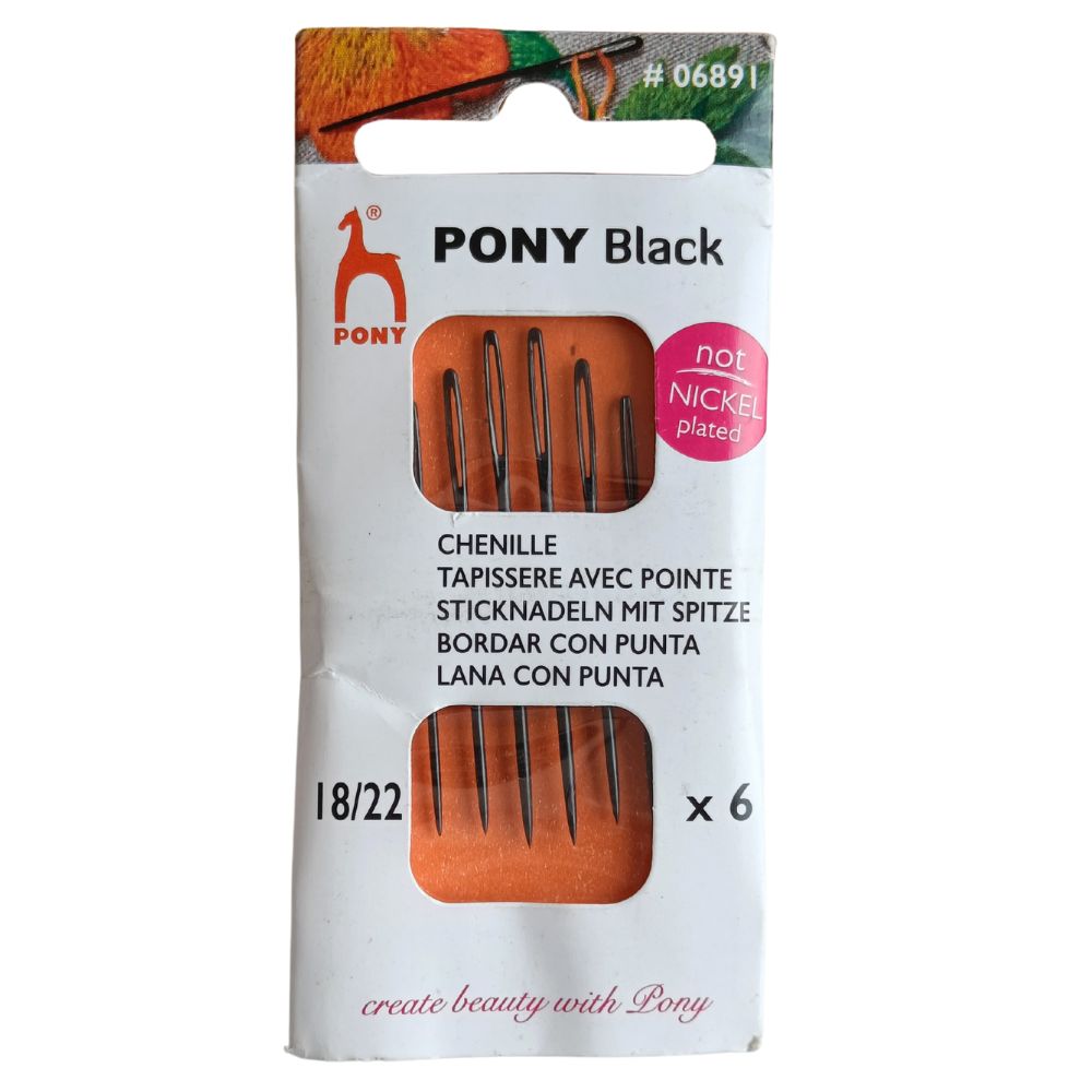 Pony Chenille Black 18/22 X 6C