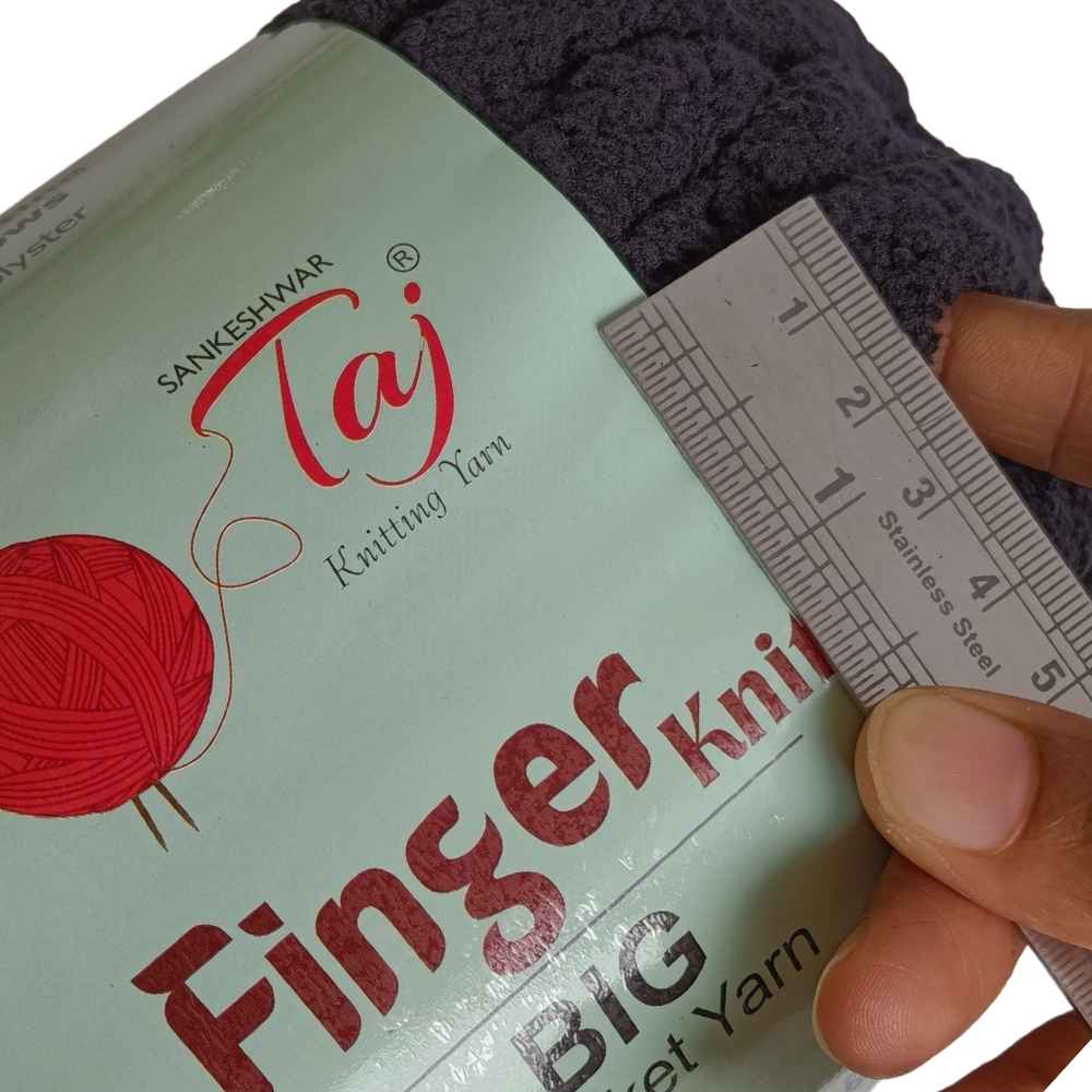 Taj Finger Knit Yarn - Black Taj Finger Knit Yarn - Black