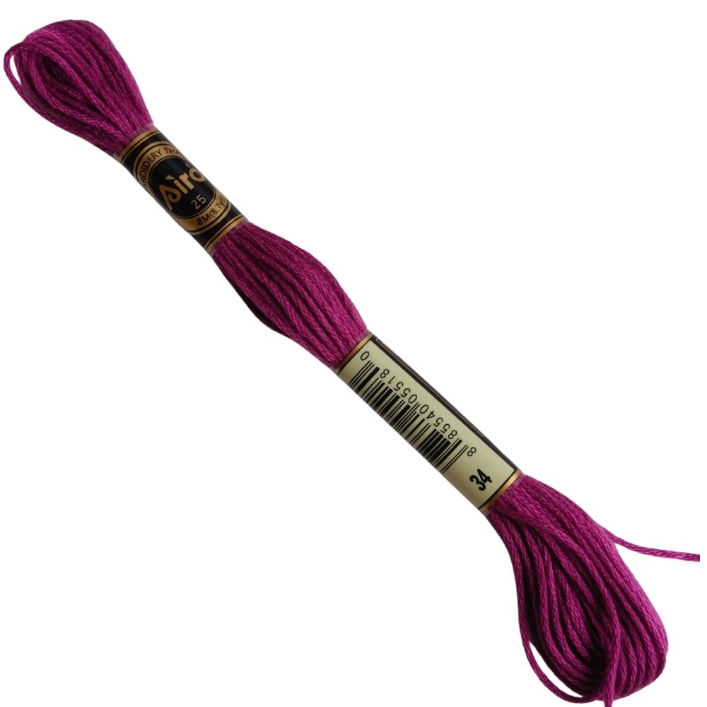 Airo Embroidery Thread 34 Dark Fuchsia Airo Embroidery Thread 34 Dark Fuchsia