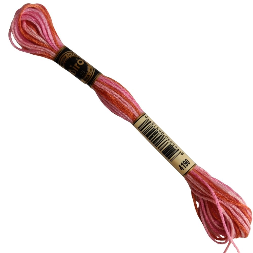 Airo Embroidery Thread Multi 4190 Ocean Coral Airo Embroidery Thread Multi 4190 Ocean Coral
