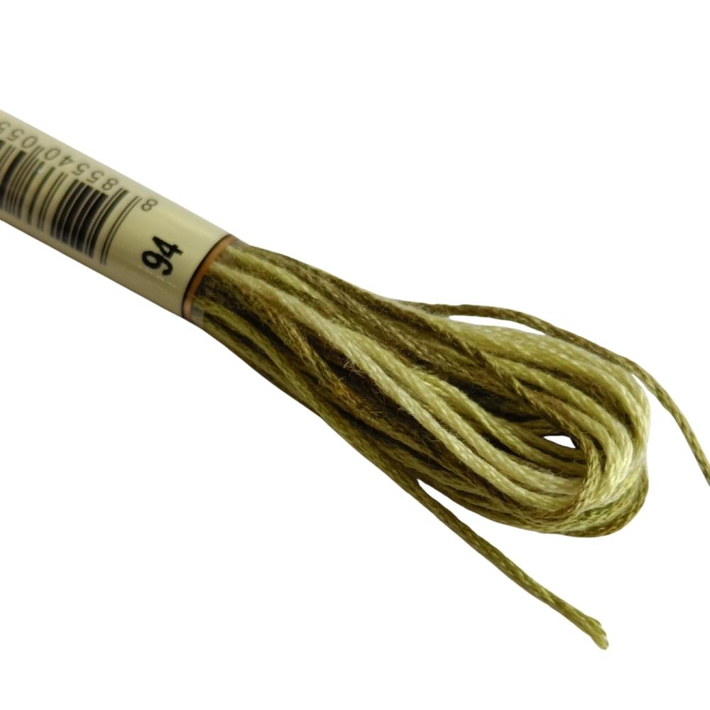 Airo Embroidery Thread Multi 94 Variegated Khaki Green