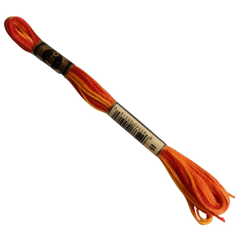 Airo Embroidery Thread Multi 51 Burnt Orange Yellow Airo Embroidery Thread Multi 51 Burnt Orange Yellow