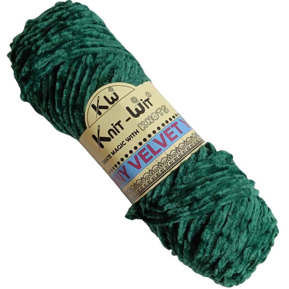 Thin Velvet Yarn 142 Dark Green