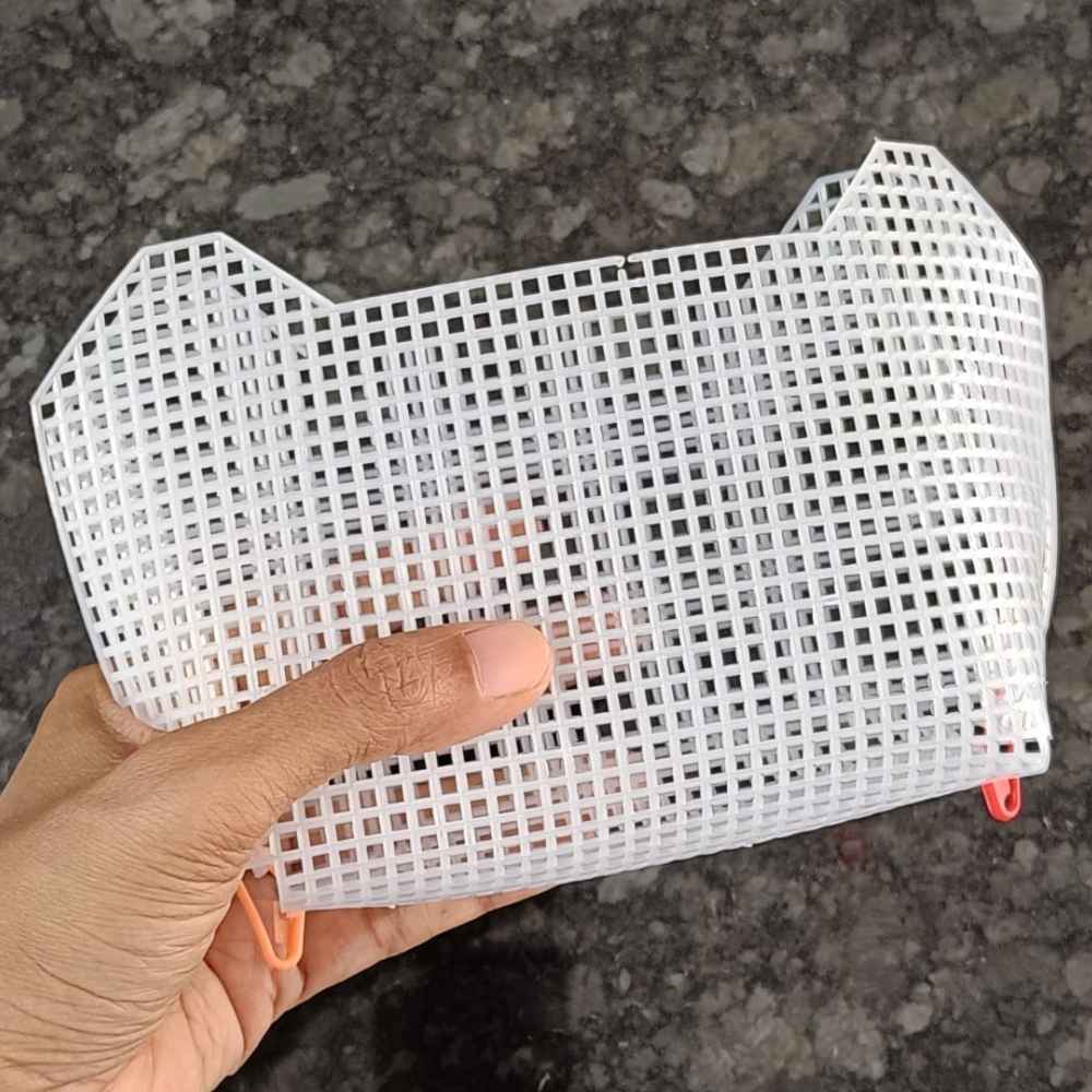 Plastic Canvas Sheet White- shapes