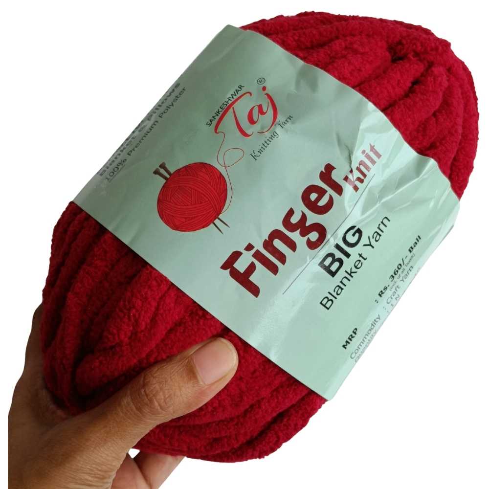 Taj Finger Knit Yarn - Dark Red Taj Finger Knit Yarn - Dark Red