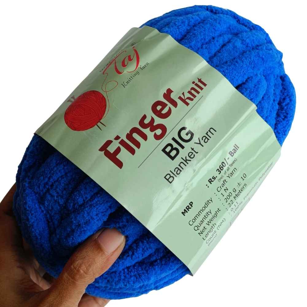 Taj Finger Knit Yarn - Royal Blue Taj Finger Knit Yarn - Royal Blue